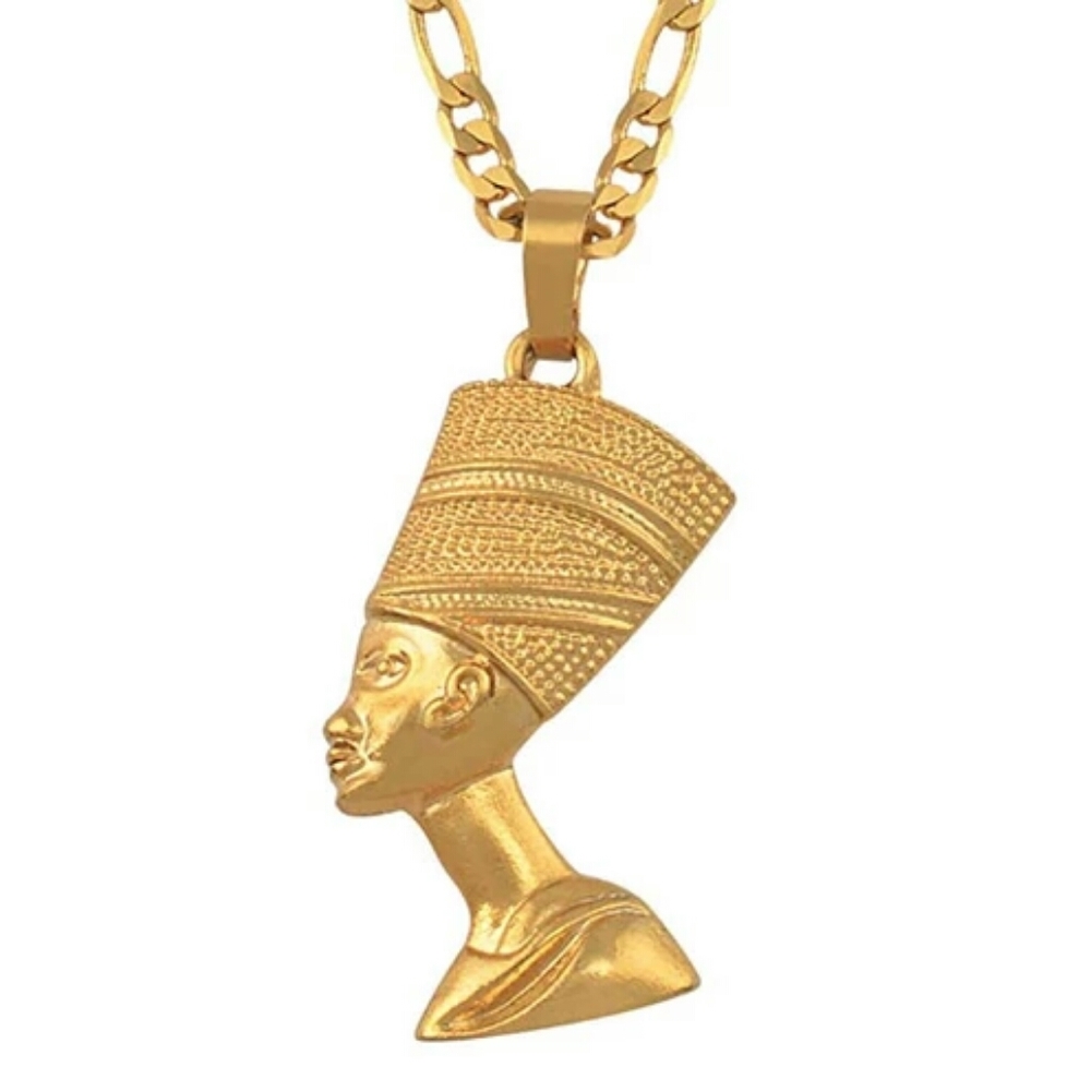 Queen Nefertiti Gold Necklace African Jewelry